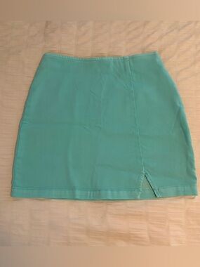 Mint Green/Blue Mini Skirt